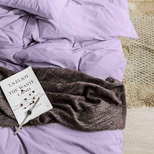 ETDIFFE Lavender Duvet Cover Twin XL Set 2pc 1