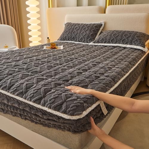 Luxury Velvet Mattress Cover Queen King Size 90x200cm
