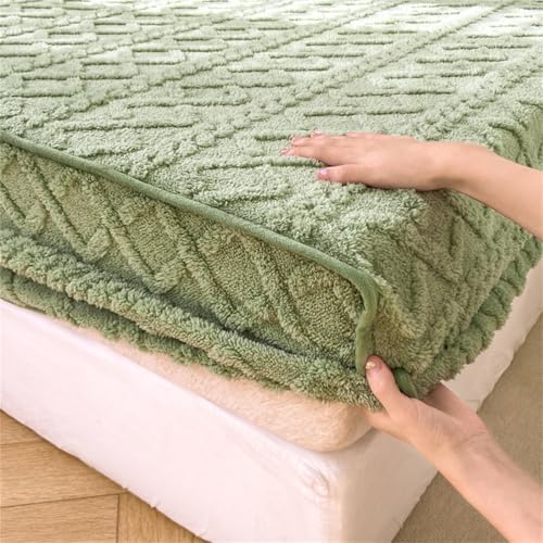 BYHIP Flannel Velvet Bed Sheet - Twin XL 11 Deep Pocket Soft and Breathable