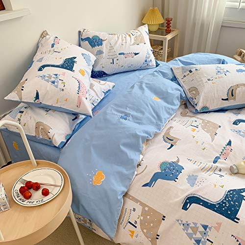 BlueBlue Dinosaur Duvet Cover Set Queen 100 Cotton