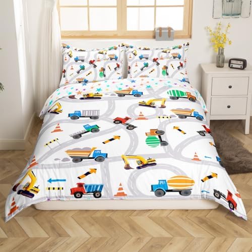 Erosebridal Boys Excavator Bedding Set with 2 Pillowcases