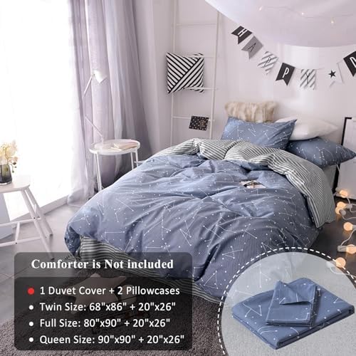 VM VOUGEMARKET 3 Piece Duvet Cover Set Queen