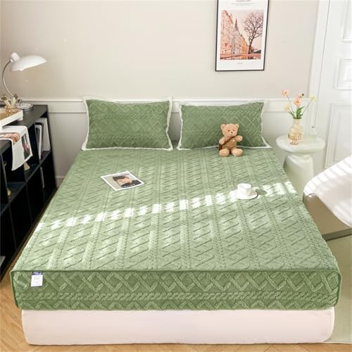 BYHIP Flannel Velvet Bed Sheet - Twin XL 11 Deep Pocket Soft and Breathable