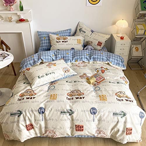 BlueBlue Kids Cartoon Duvet Cover Set Queen