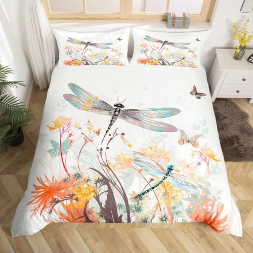 Castle Fairy Dragonfly Duvet Cover Set Queen Size 3Pcs 1