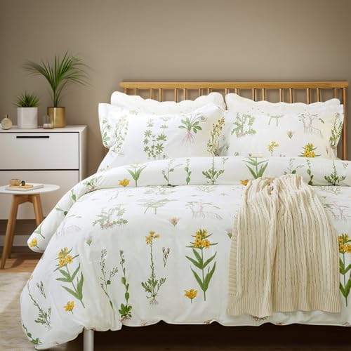 FADFAY 3pcs Duvet Cover Set 100 Cotton Twin XL Floral Pattern