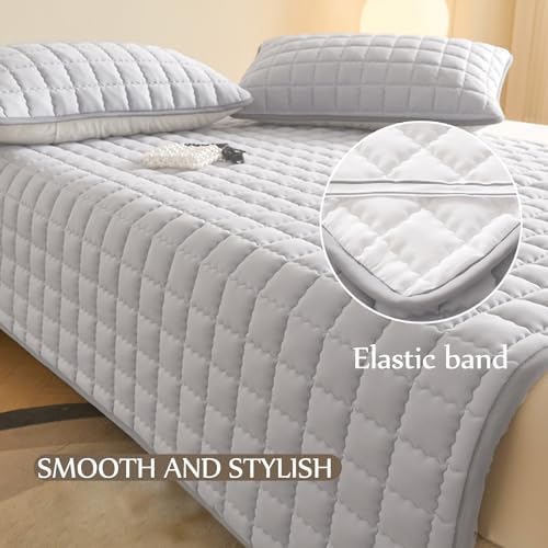 LDLCYCN Thin Mattress Protector with Elastic Band for Japanese Style Futon