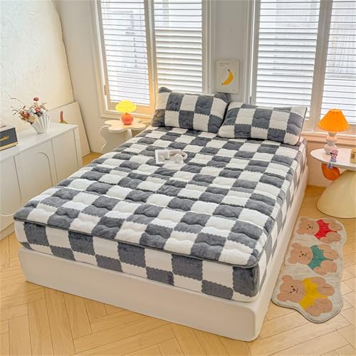 BYHIP Flannel Velvet Mattress Protector Twin