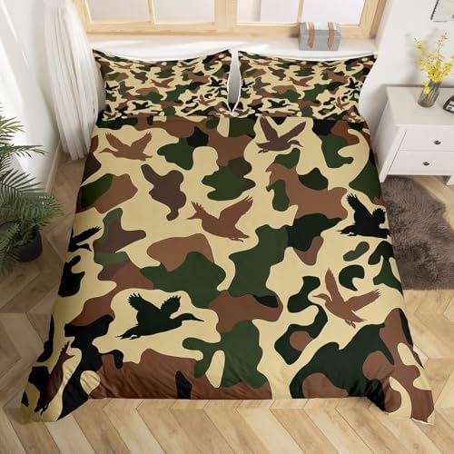 Erosebridal Farmhouse Camo Duvet Cover Set Twin Size