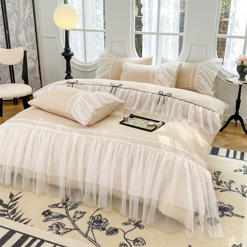 SOUKECHY Queen Duvet Cover Set with Bow
