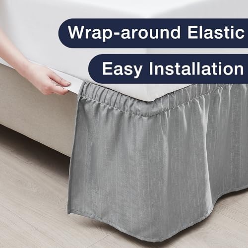 Casual Living Ruffled Bed Skirt for Twin XL Grey