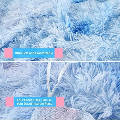RYNGHIPY Rainbow Tie Dye Duvet Cover Set Queen Size 3Pcs