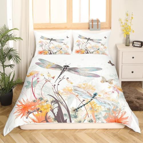 Castle Fairy Dragonfly Duvet Cover Set Queen Size 3Pcs 1