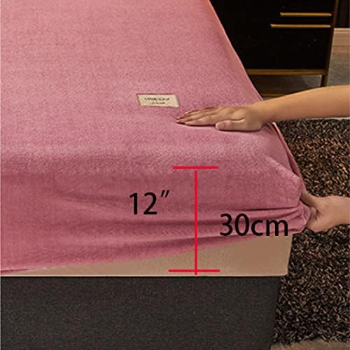 FCLDESHOP Flannel Mattress Protector Grey 90x200cm30cm