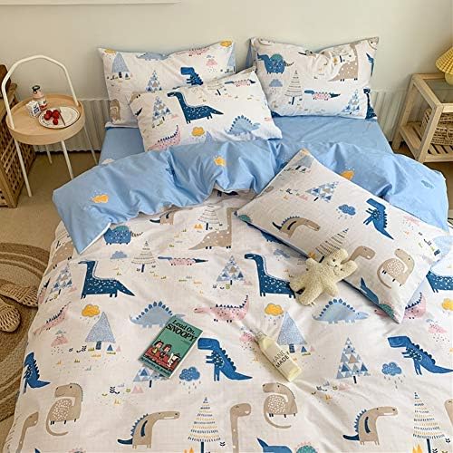 BlueBlue Dinosaur Duvet Cover Set Queen 100 Cotton