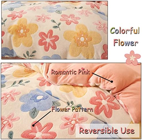 Pink Duvet Cover Queen Size Kawaii Bunny Bedding Set