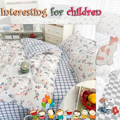 MorroMorn Queen Duvet Cover Set 3Pcs Floral Bedding