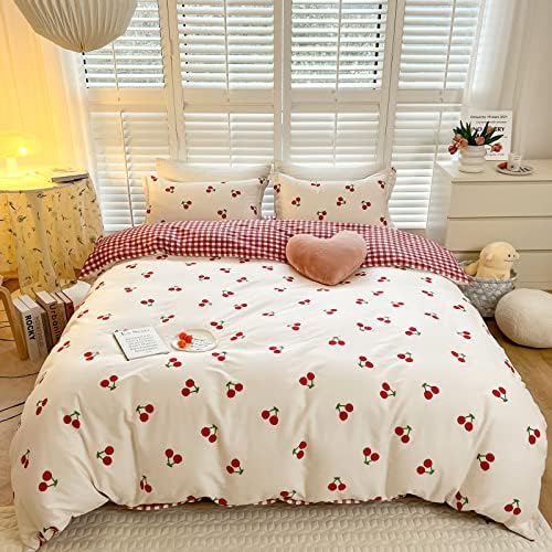 BlueBlue Cherry Duvet Cover Set Queen