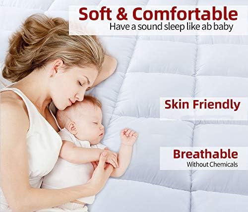 SUFUEE 2 Inch Thick Down Alternative Mattress Topper Full Size