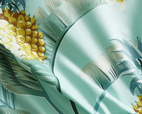 Feelyou Tropical Pineapple Duvet Cover Set Queen Size