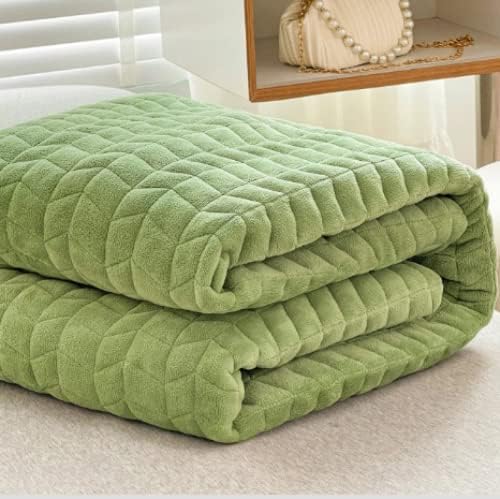 FCLDESHOP Deep Pocket Fleece Mattress Protector Pink 150x200cm