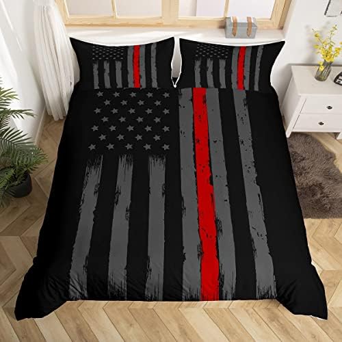 Erosebridal American Flag Duvet Cover Queen