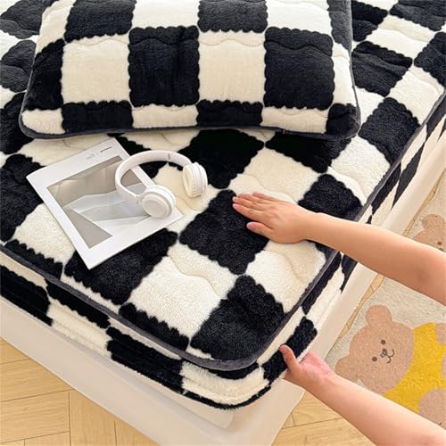 Velvet Flannel Bed Sheet with Deep Pocket for King Mattress