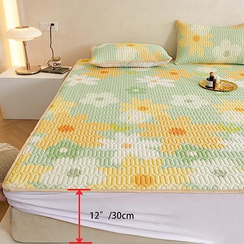 FCLDESHOP Cool Silk Latex Mattress Protector 1