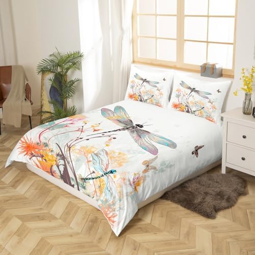 Castle Fairy Dragonfly Duvet Cover Set Queen Size 3Pcs 1