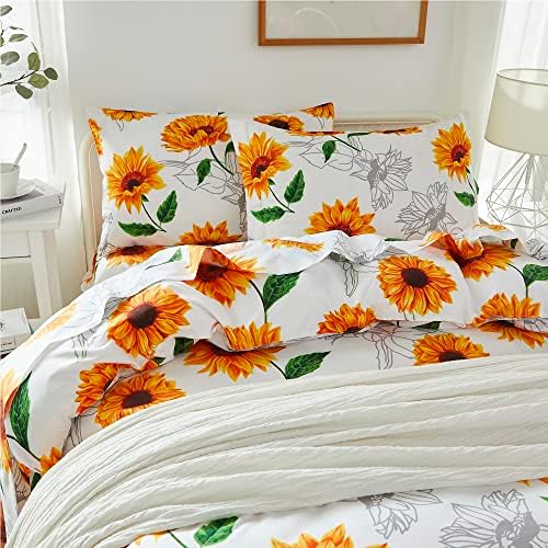 Brandream Kids Duvet Cover Set Twin Twin XL Yellow White