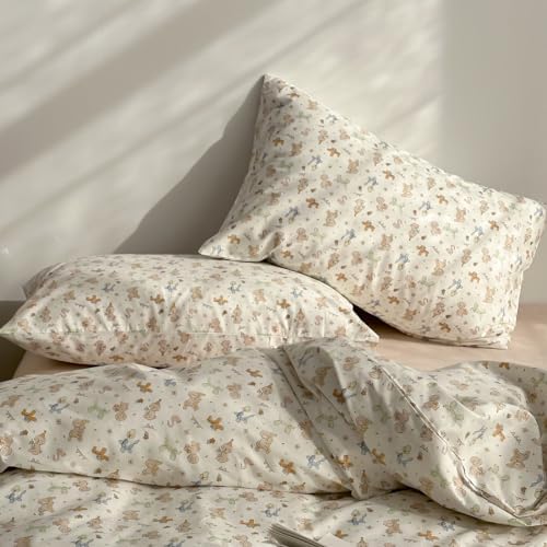 LIWHENHAO Dog Duvet Cover Set Queen 100 Cotton