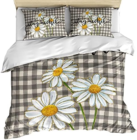 OComster California King Duvet Cover Set with 2 Pillowcases
