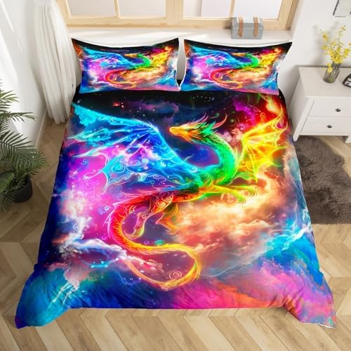 Feelyou Dragon Bedding Set Twin Size 3D Print Duvet Cover
