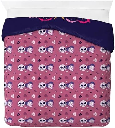 Jay Franco Duvet Cover Set - 3 Piece Purple Nightmare Before Christmas Full