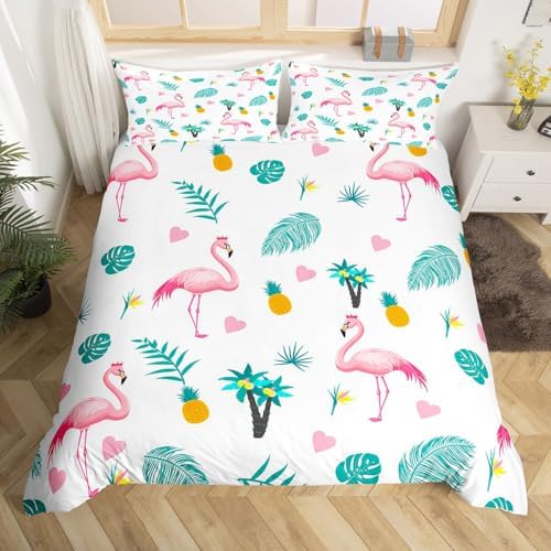 Feelyou Flamingo Duvet Cover Set Twin Size