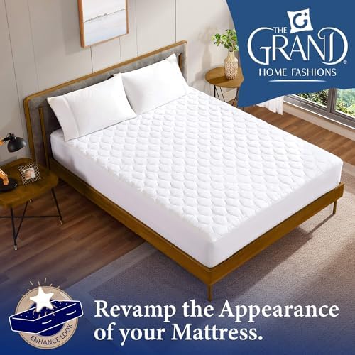 The Grand Hotel Collection Queen Mattress Pad - Thin Breathable and Easy to Clean
