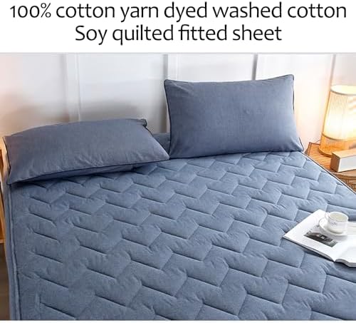 LDLCYCN Queen Mattress Protector Deep Pocket 150x200cm