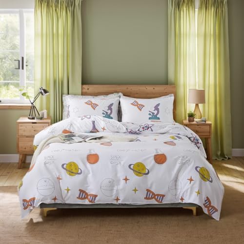 Lemfux Science Themed Kids Duvet Cover Set