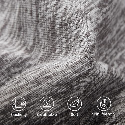 SLEEP ZONE Full Mattress Pad Grey Plush Breathable