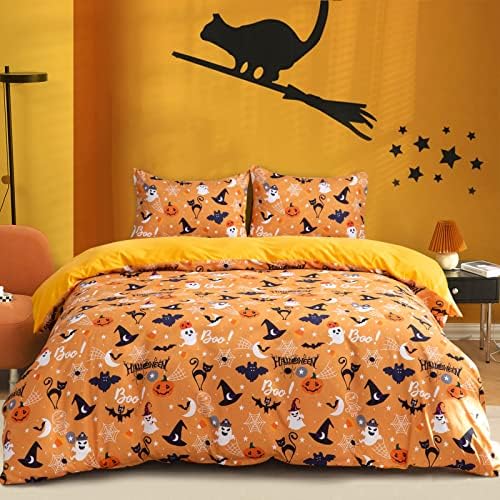 Luxudecor Halloween Duvet Cover Set Twin Size