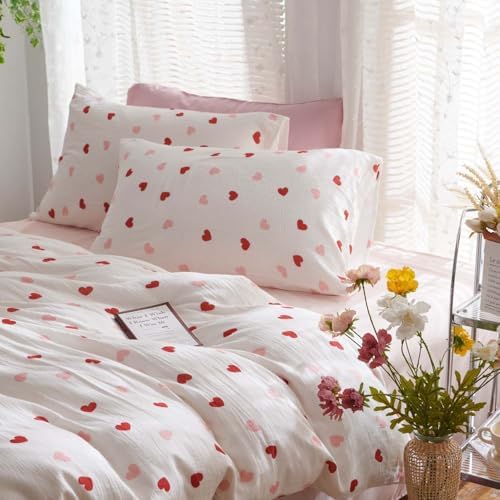 Nayoroom Heart Duvet Cover Set Queen Size