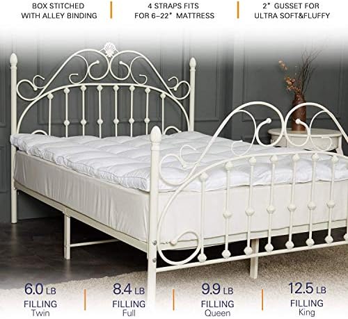 SUFUEE 2 Inch Thick Down Alternative Mattress Topper Full Size