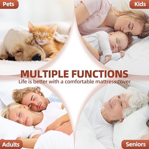 CHERIMOR Twin Mattress Pad 75x39 White Deep Pocket
