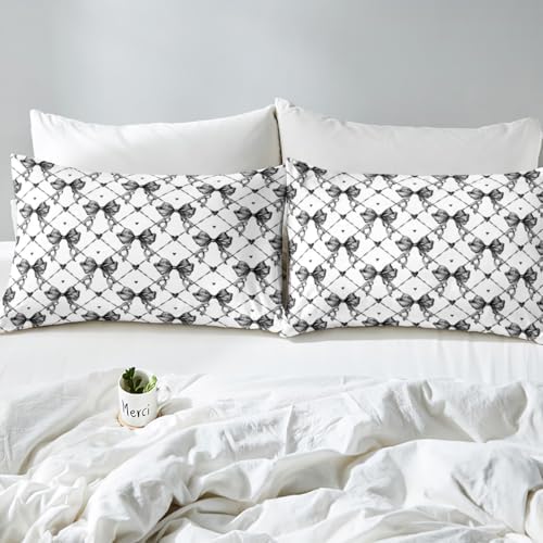 Feelyou Bow Duvet Cover Set Full Size