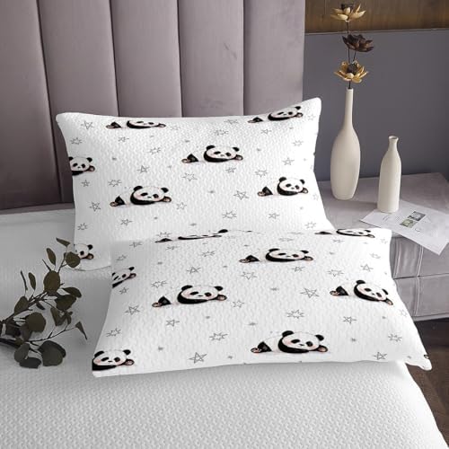 Feelyou Cartoon Panda Duvet Cover Set Twin Size 1