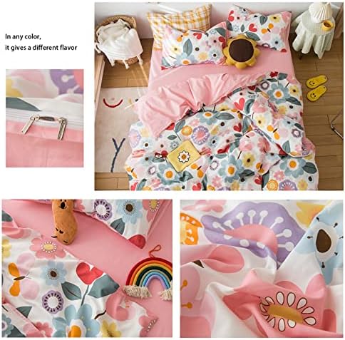 BHUSB Floral Duvet Cover Twin XL Set with Zipper Closure