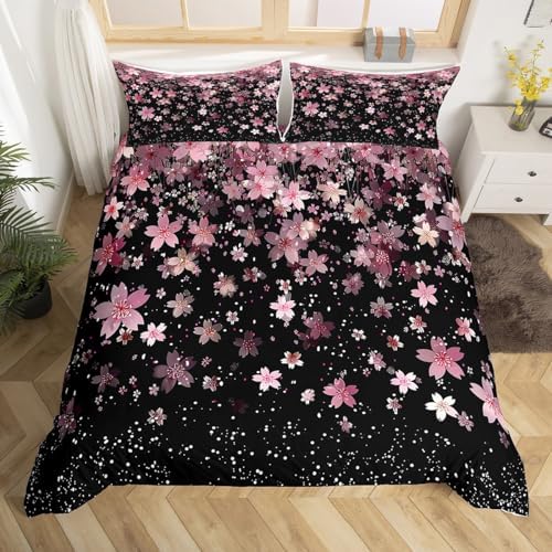 Feelyou Cherry Blossoms Duvet Cover Set Twin Size