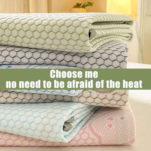 Pink Cooling Mattress Protector Pad 120x200cm 2pcs