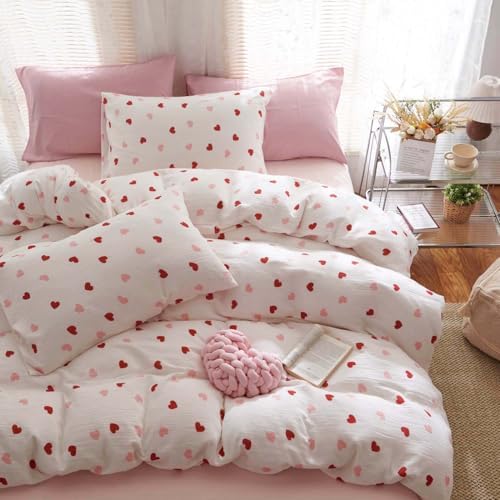 Nayoroom Heart Duvet Cover Set Queen Size