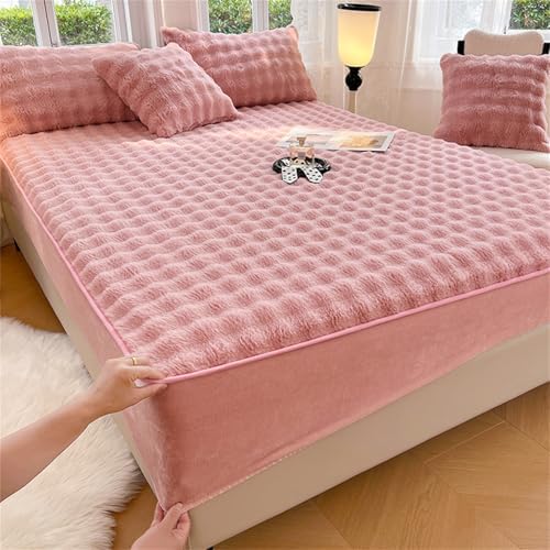 BYHIP Flannel Velvet Mattress Protector Soft Warm Full Size 60x78